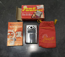Vintage Jon- e Hand Warmer In Original Box W/ Soft Case  Instructions Un-Tested