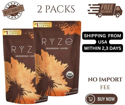 2PCS Ryze Mushroom Coffee 30 SERVINGS Instant Coffee