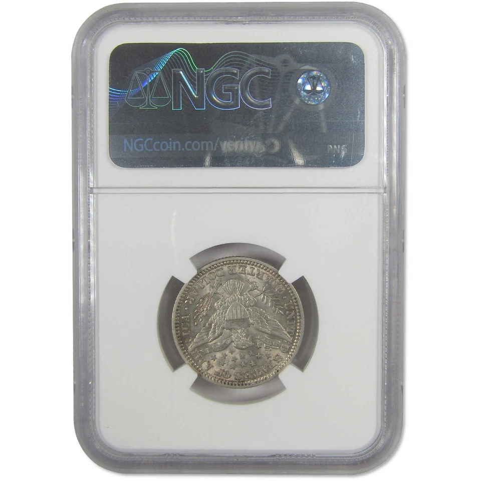 1915 Barber Quarter AU 53 NGC Silver 25c Coin - Image 2 of 4