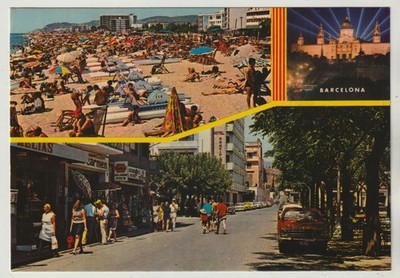 MBK Barcelona. Saludos desde / Grüße von Pineda De Mar. 1979 versendet. 3 Scans