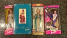 Lot Of 4 Vintage Mattel Barbie Dolls - Sparkle Beach, Gymnast, Victorian, Thai