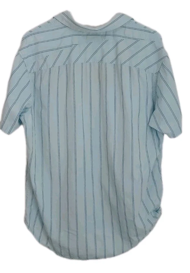 Tony Hawk Shirt Men's Skater Size Large  Short Sleeve Button Down Blue Graphics - Image 4 of 4