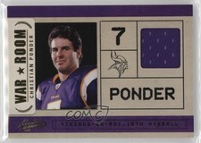 2011 Panini Absolute Memorabilia War Room Materials Christian Ponder #8 0i1b