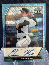 2025 Leaf Metal Owen Hall Auto Blue Mojo Refractor /8 Rare Prospect Autograph