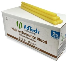 Adtech 962 Hot Melt Glue Sticks For Woodworking 10 X 0.44 Inch 5 Pack