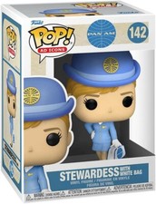 Funko - Iconos publicitarios POP: Pan Am - Azafata con bolso blanco totalmente nuevo en caja