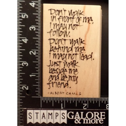 Penny schwarze Stempel 2951K BE MY FRIEND DONT WALK IN FRONT OR BEHIND #T1426