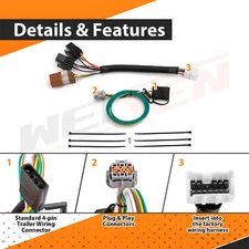 4-Way Trailer Wire Harness For Nissan 05-25 Frontier 05-15 Xterra 09-12 Equator