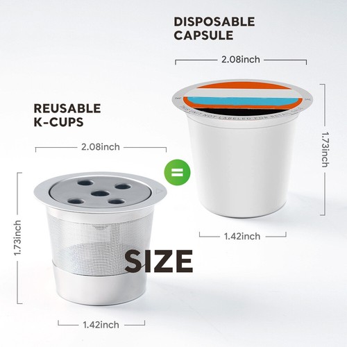 For Keurig K-Supreme Plus Stainless Steel 5 Holes Filter Cup Coffee Pod Capsule - Picture 3 of 9