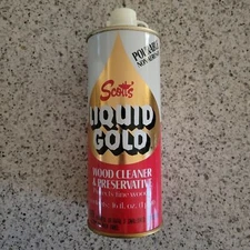 VTG Scott's Liquid Gold Wood Cleaner Polish Pourable Non Aerosol 16oz✨️75% Full