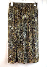 Fritzi Vintage Women's Animal Print Maxi Skirt Polyester 90s USA Size Medium
