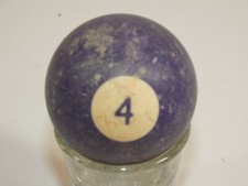 Vintage Pool Billiard Ball Purple 4 - 2 "