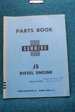 Parts Book Cummins JS Diesel Engine - 1954 - 76 pages