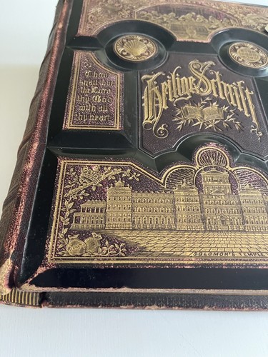 Helier Schrift Holy Writing German With Metal Clasps And Illustration 1880s - Picture 5 of 24