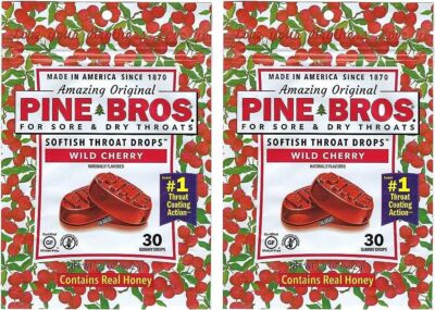 Pine Brothers Wild Cherry Throat Drops (30ct 2-pack)