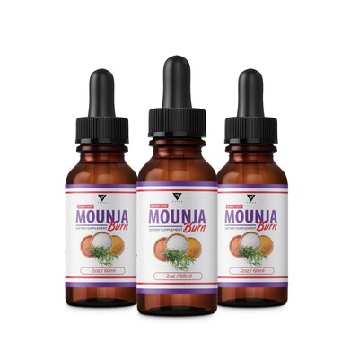 (3 Pack) Mounja Burn Weight Loss Drops MounjaBurn Max Strength Supplement (6oz)