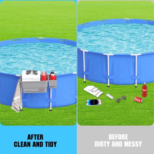 2 paquetes de canastas sobre el suelo junto a la piscina cesta de almacenamiento para piscina sobre el suelo EE. UU. - Imagen 4 de 7
