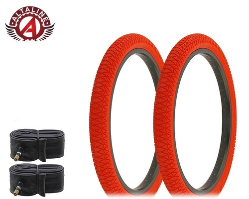 AltaLine BMX BICYCLE FREESTYLE X-PERFORMER TIRES 20" x 1.95" W/TUBES MANY COLORS - Picture 4 of 15
