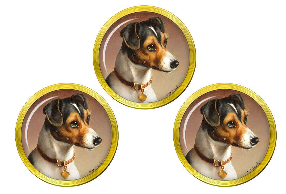 Jack Russell by Carl Reichert Golf Ball Markers
