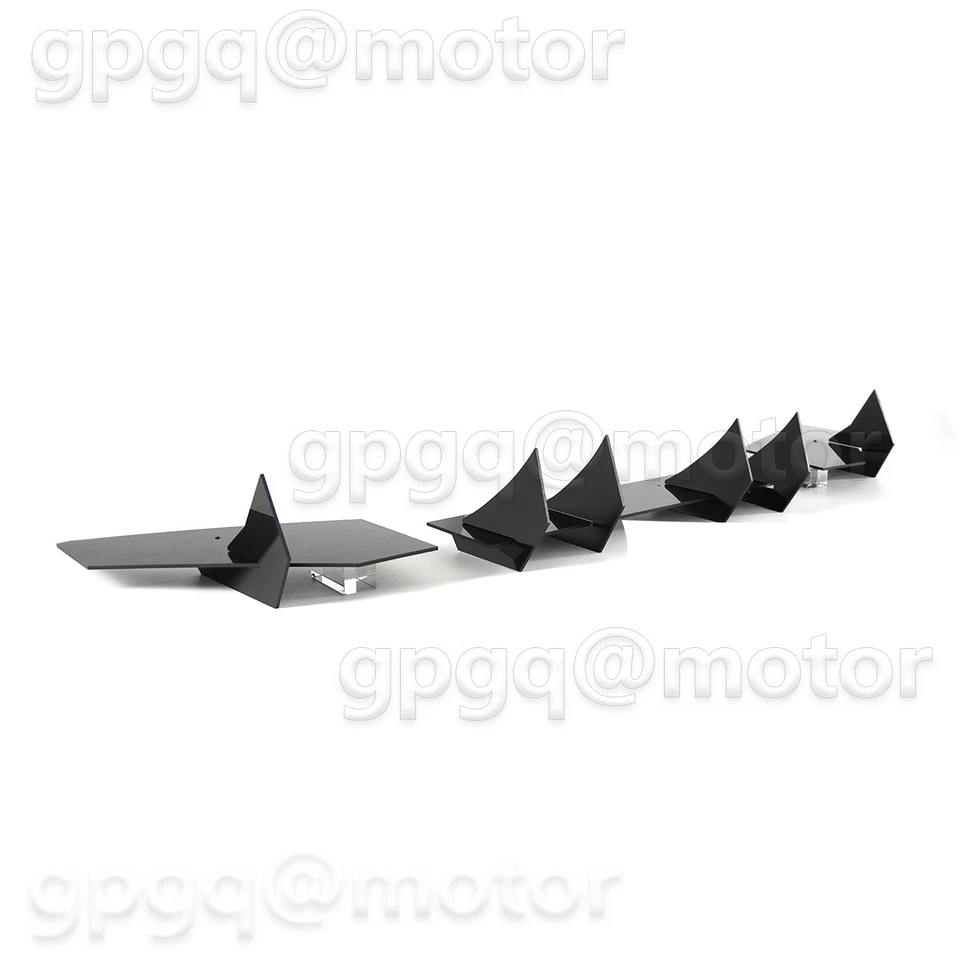 Glossy Black For Nissan 370Z Coupe 2009-2020 Shark Fin Rear Bumper Diffuser Kits - Image 4 of 4