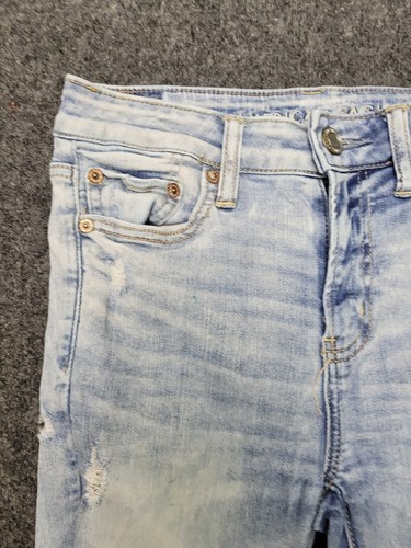 American Eagle Jeans Womens 4 Long Next Level Stretch Hi Rise Jegging Light - Picture 8 of 16
