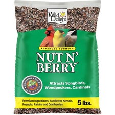 Premium Wild Bird Food Nut N Berry with Real Nuts Fruits Vitamins 80 Fl Oz