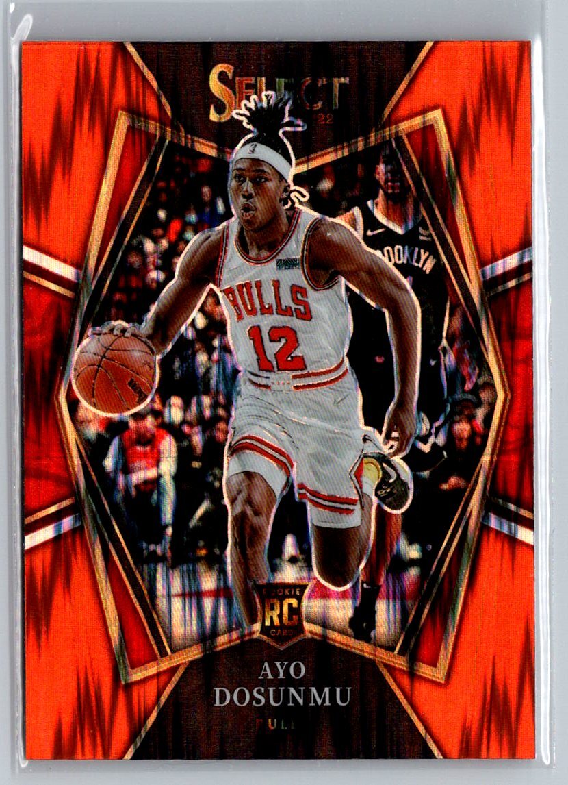 2021-22 Panini Select #154 Ayo Dosunmu Orange Flash Prizms