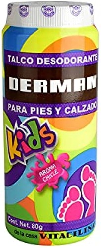 2 DERMAN TALCO PARA NINOS FOOT POWDER 80g c/u  *FREE SHIPPING * - Picture 1 of 2