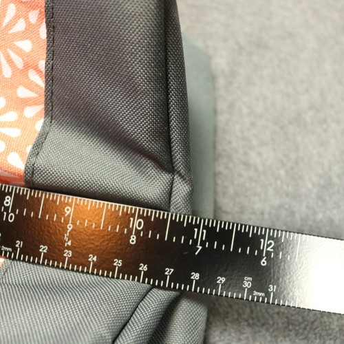 Fit & Fresh Insulated Large Lunch Bag Zip Close Orange & Gray Canvas 10x9x6 - Picture 15 of 17