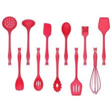 11pc Cat Shaped Kitchen Utensil Set Silicone Cute Cat Tool Gift Cooking