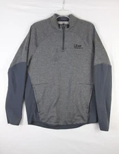 Under Armour Corp Hybrid Mens Large Pullover Gray 1/4 Zip ColdGear Uber Security