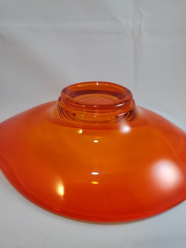 Viking Glass Amberina Persimmon Orange Footed Bowl - Picture 10 of 12