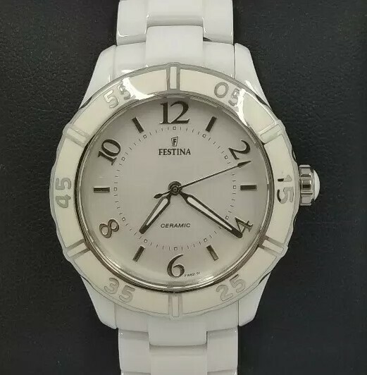 Watch Festina Woman Ceramic White F16621/1 for sale online | eBay