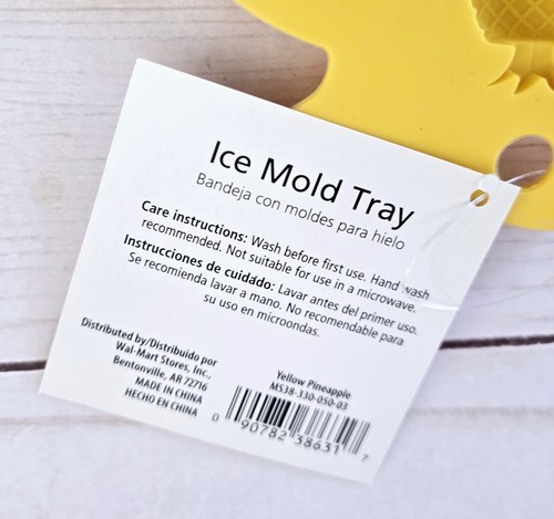 Mainstays Yellow Pineapple Ice Cube Mold Tray 12 Cavity New - Picture 4 of 5