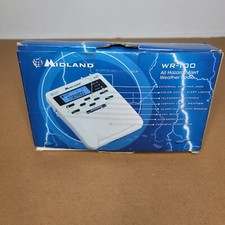 Midland Weather Radio WR-100 Public Alert NOAA Backlit LED Display Tested Works
