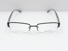 BEBE BB5061 HEIRESS RECTANGULAR HALF RIM EYEGLASS FRAMES BLACK 51-17-130 NEW