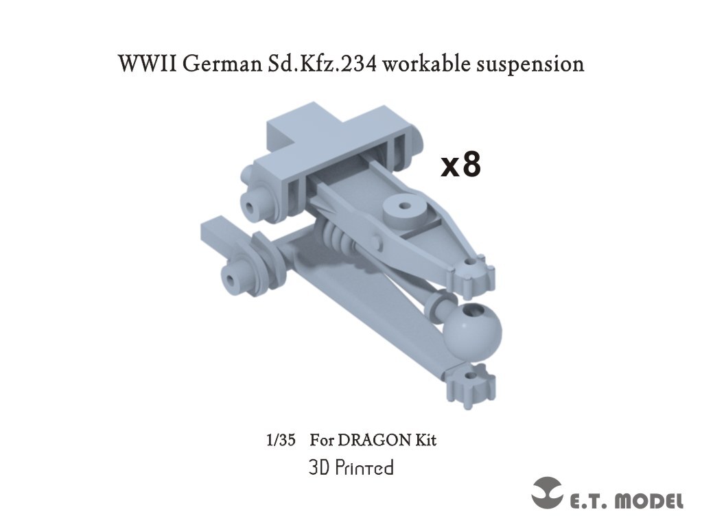 ETmodel P35-111 WWII German Sd.Kfz.234 workable suspension For