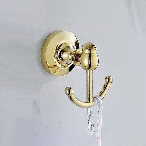 Gancho para toalla de baño montado en la pared de latón color dorado mba161 - Imagen 7 de 7