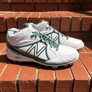 green baseball cleats molded