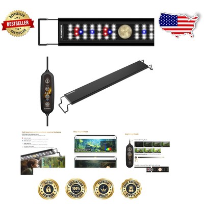 Versatile 36-41 in LED Aquarium Light - Infinitely Dimmable & Timer Function