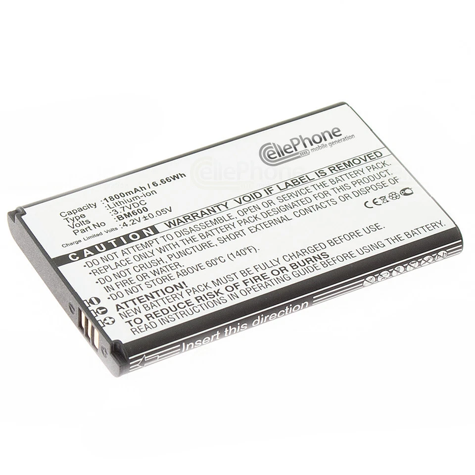 CELLEPHONE 3,7V Akku Li-Ion für Nubia WD660 - ersetzt BM600 6BT-R600A-0006 - 1800mAh