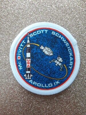 3'' Apollo 9 NASA Mondmission Sublimation Aufbügeln oder Aufnähen Patch Abzeichen
