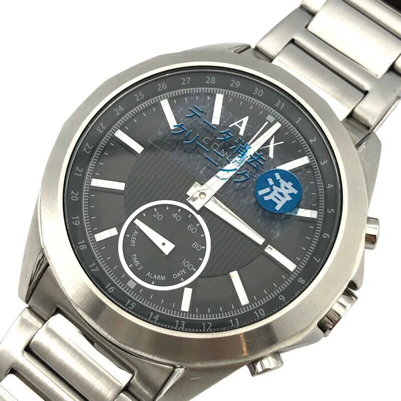 ARMANI EXCHANGE Hybrid Smart Watch AXT1006 Men s Used Quartz SS Excellent