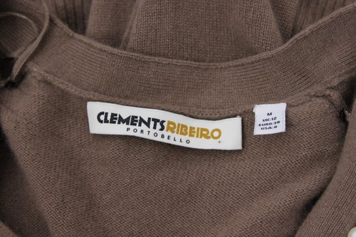 Clements Ribeiro Portobello 100% Cashmere Brown Pearl Cardigan- Woman's UK 12 - Picture 7 of 11