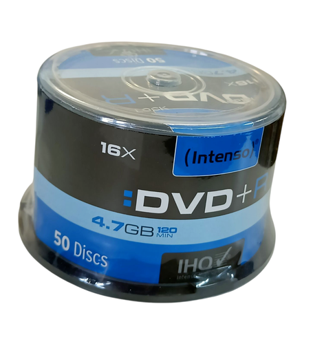 Intenso DVD-R 16X 4.7GB 120min 50er Pack Spindel Rohlinge Aufnahme beschreibbar - Bild 1 von 5