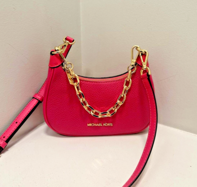Chain Pouchette Michael Kors Kleine Tasche Rosa Michael Kors Cora