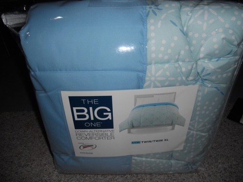 Edredón alternativo de plumón The Big One Kohls Twin XL azul copo de nieve NUEVO