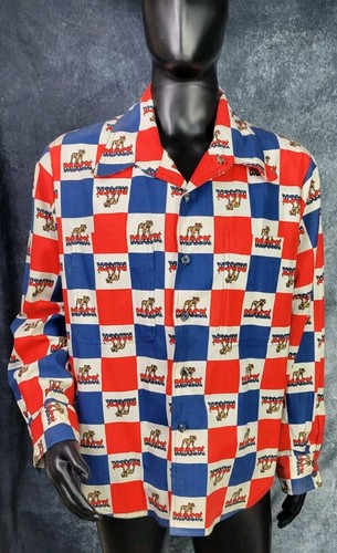 Mack Trucks 70's Shirt Vintage Salesman Exclusive Logo and Pin Red White Blue - Picture 3 of 24
