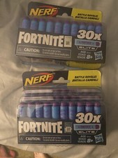 Lot of 2 NEW Fortnite Nerf Official 30x Refill Pack Darts Bullets Battle Royale