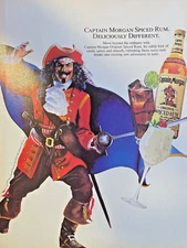 1989 Magazine Advertisement Captain Morgan Spiced Rum Deliciously Different